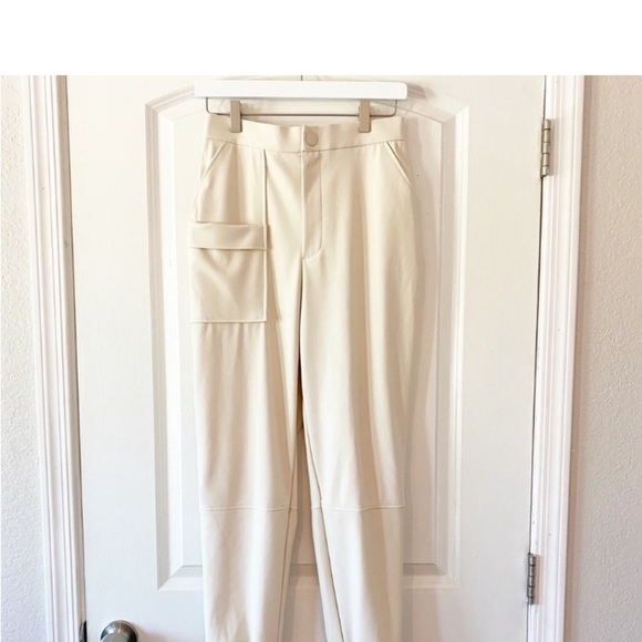 ZARA Power Stretch Cream Utility Jogger Pants - Picture 5 of 12